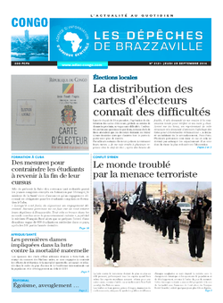 Les Dépêches de Brazzaville : Édition brazzaville du 25 septembre 2014