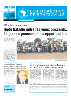 Les Dépêches de Brazzaville : Édition brazzaville du 26 septembre 2014