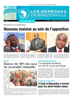 Les Dépêches de Brazzaville : Édition kinshasa du 26 septembre 2014