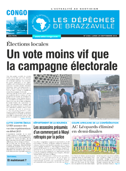 Les Dépêches de Brazzaville : Édition brazzaville du 29 septembre 2014