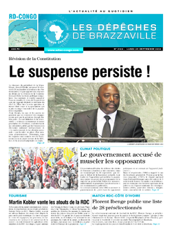 Les Dépêches de Brazzaville : Édition kinshasa du 29 septembre 2014