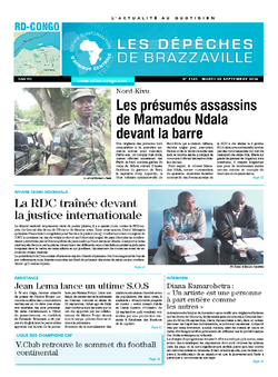 Les Dépêches de Brazzaville : Édition kinshasa du 30 septembre 2014