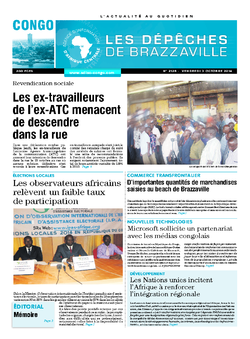 Les Dépêches de Brazzaville : Édition brazzaville du 03 octobre 2014