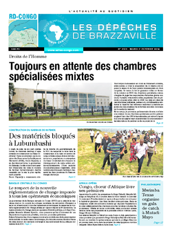 Les Dépêches de Brazzaville : Édition kinshasa du 07 octobre 2014