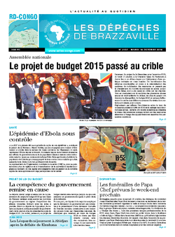 Les Dépêches de Brazzaville : Édition kinshasa du 14 octobre 2014