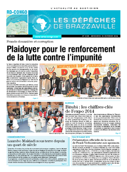 Les Dépêches de Brazzaville : Édition kinshasa du 15 octobre 2014