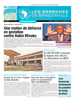 Les Dépêches de Brazzaville : Édition kinshasa du 31 octobre 2014