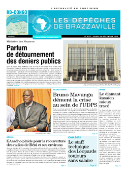Les Dépêches de Brazzaville : Édition kinshasa du 24 novembre 2014