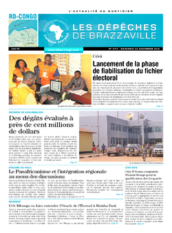 Les Dépêches de Brazzaville : Édition kinshasa du 26 novembre 2014