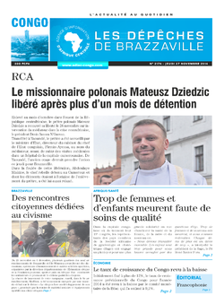 Les Dépêches de Brazzaville : Édition brazzaville du 27 novembre 2014