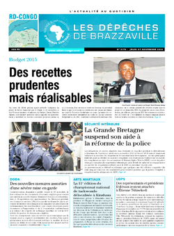 Les Dépêches de Brazzaville : Édition kinshasa du 27 novembre 2014