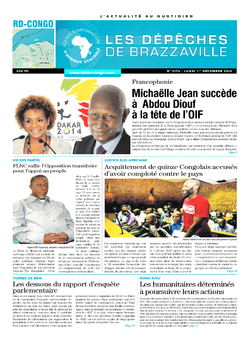 Les Dépêches de Brazzaville : Édition kinshasa du 01 décembre 2014