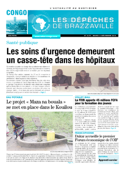 Les Dépêches de Brazzaville : Édition brazzaville du 02 décembre 2014