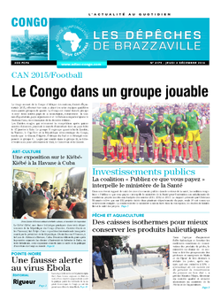 Les Dépêches de Brazzaville : Édition brazzaville du 04 décembre 2014