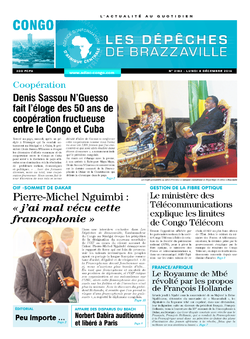 Les Dépêches de Brazzaville : Édition brazzaville du 08 décembre 2014