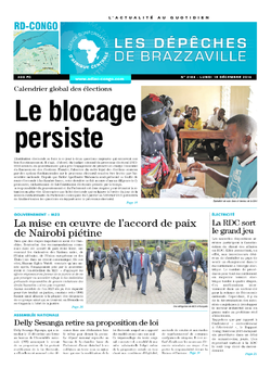 Les Dépêches de Brazzaville : Édition kinshasa du 15 décembre 2014