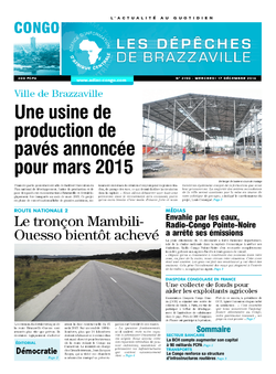 Les Dépêches de Brazzaville : Édition brazzaville du 17 décembre 2014
