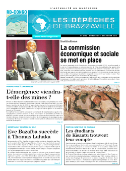 Les Dépêches de Brazzaville : Édition kinshasa du 17 décembre 2014