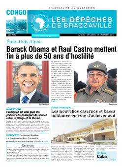 Les Dépêches de Brazzaville : Édition brazzaville du 19 décembre 2014