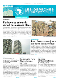 Les Dépêches de Brazzaville : Édition kinshasa du 19 décembre 2014