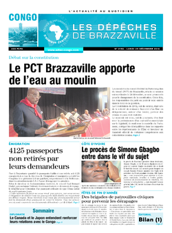 Les Dépêches de Brazzaville : Édition brazzaville du 29 décembre 2014