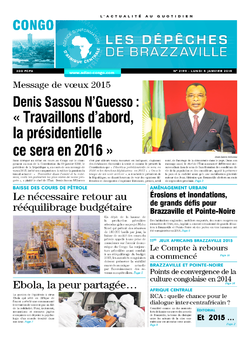 Les Dépêches de Brazzaville : Édition brazzaville du 05 janvier 2015