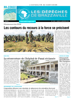 Les Dépêches de Brazzaville : Édition kinshasa du 05 janvier 2015