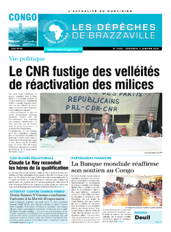 Les Dépêches de Brazzaville : Édition brazzaville du 09 janvier 2015