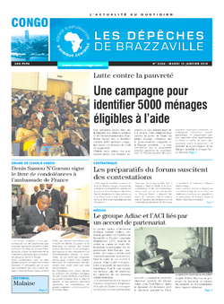 Les Dépêches de Brazzaville : Édition brazzaville du 13 janvier 2015