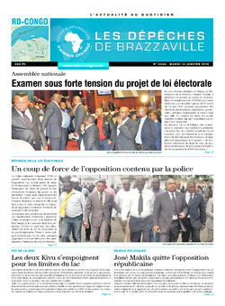 Les Dépêches de Brazzaville : Édition kinshasa du 13 janvier 2015