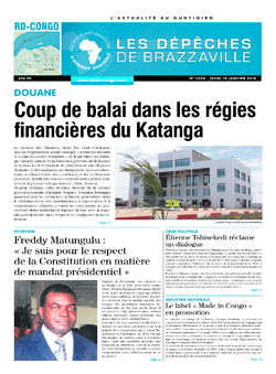 Les Dépêches de Brazzaville : Édition kinshasa du 15 janvier 2015