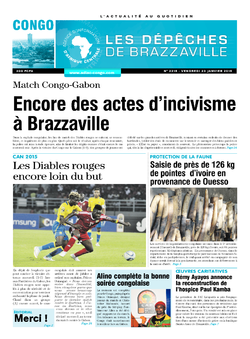 Les Dépêches de Brazzaville : Édition brazzaville du 23 janvier 2015