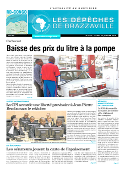 Les Dépêches de Brazzaville : Édition kinshasa du 26 janvier 2015