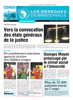 Les Dépêches de Brazzaville : Édition brazzaville du 27 janvier 2015