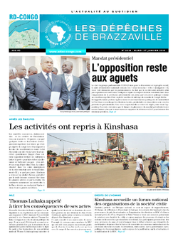 Les Dépêches de Brazzaville : Édition kinshasa du 27 janvier 2015
