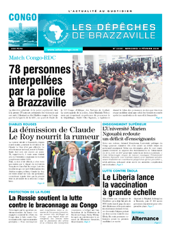 Les Dépêches de Brazzaville : Édition brazzaville du 04 février 2015