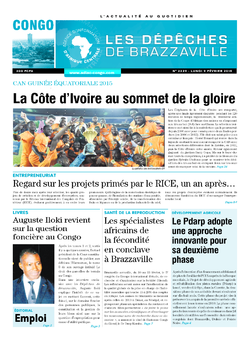 Les Dépêches de Brazzaville : Édition brazzaville du 09 février 2015