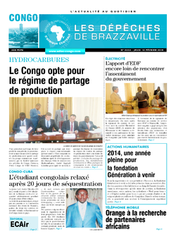Les Dépêches de Brazzaville : Édition brazzaville du 12 février 2015