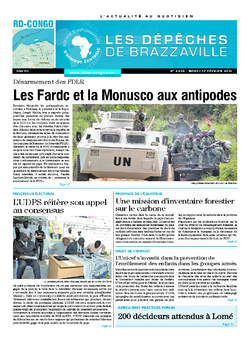 Les Dépêches de Brazzaville : Édition kinshasa du 17 février 2015