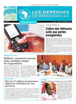 Les Dépêches de Brazzaville : Édition kinshasa du 23 février 2015