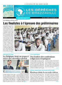 Les Dépêches de Brazzaville : Édition kinshasa du 24 février 2015