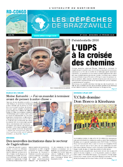 Les Dépêches de Brazzaville : Édition kinshasa du 25 février 2015