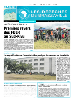 Les Dépêches de Brazzaville : Édition kinshasa du 27 février 2015