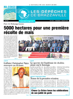 Les Dépêches de Brazzaville : Édition kinshasa du 06 mars 2015