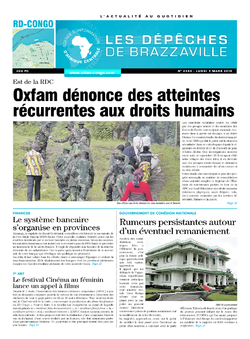 Les Dépêches de Brazzaville : Édition kinshasa du 09 mars 2015
