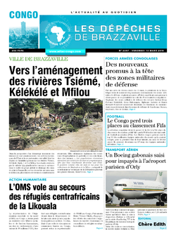 Les Dépêches de Brazzaville : Édition brazzaville du 13 mars 2015