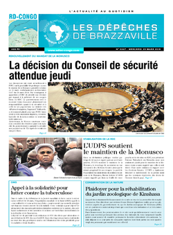 Les Dépêches de Brazzaville : Édition kinshasa du 25 mars 2015