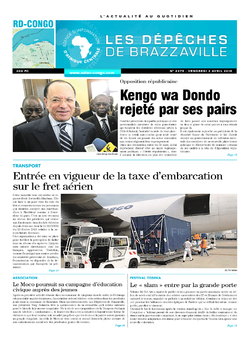 Les Dépêches de Brazzaville : Édition kinshasa du 03 avril 2015