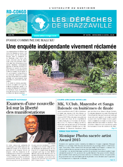 Les Dépêches de Brazzaville : Édition kinshasa du 08 avril 2015
