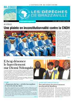 Les Dépêches de Brazzaville : Édition kinshasa du 09 avril 2015